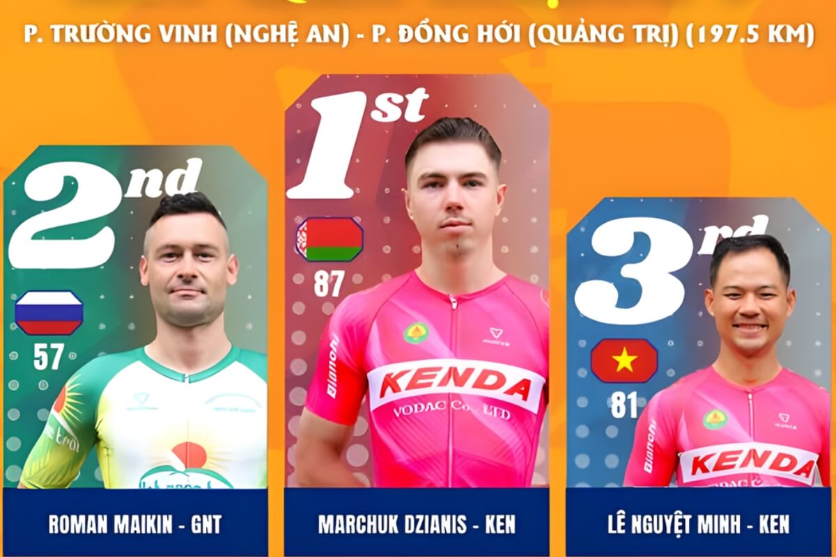 3 tay đua về đích đầu tiên ở chặng 7