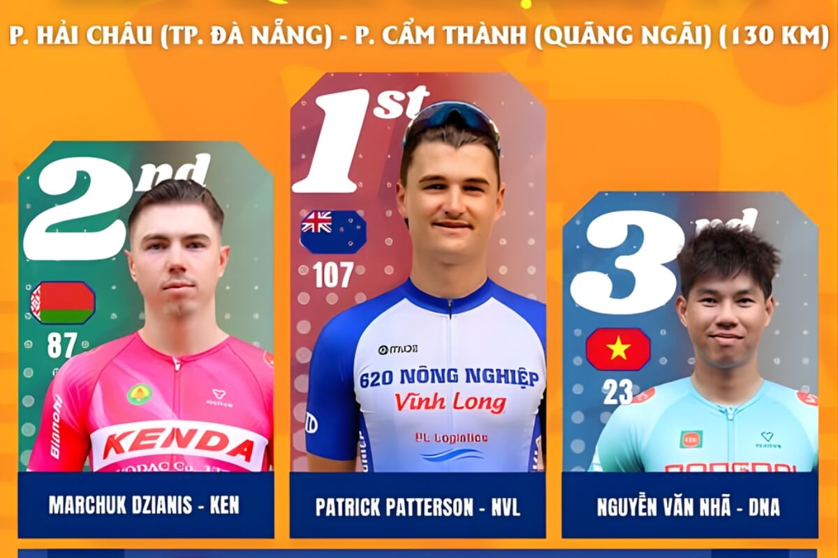 Nguyễn Văn Nhã nổi bật vươn lên giành vị trí thứ 3 của chặng đua